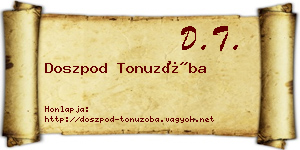 Doszpod Tonuzóba névjegykártya